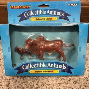 Ertl 4573 Farm‎ Country Tan Brahman Bull with Calf Collectible Animals 1995